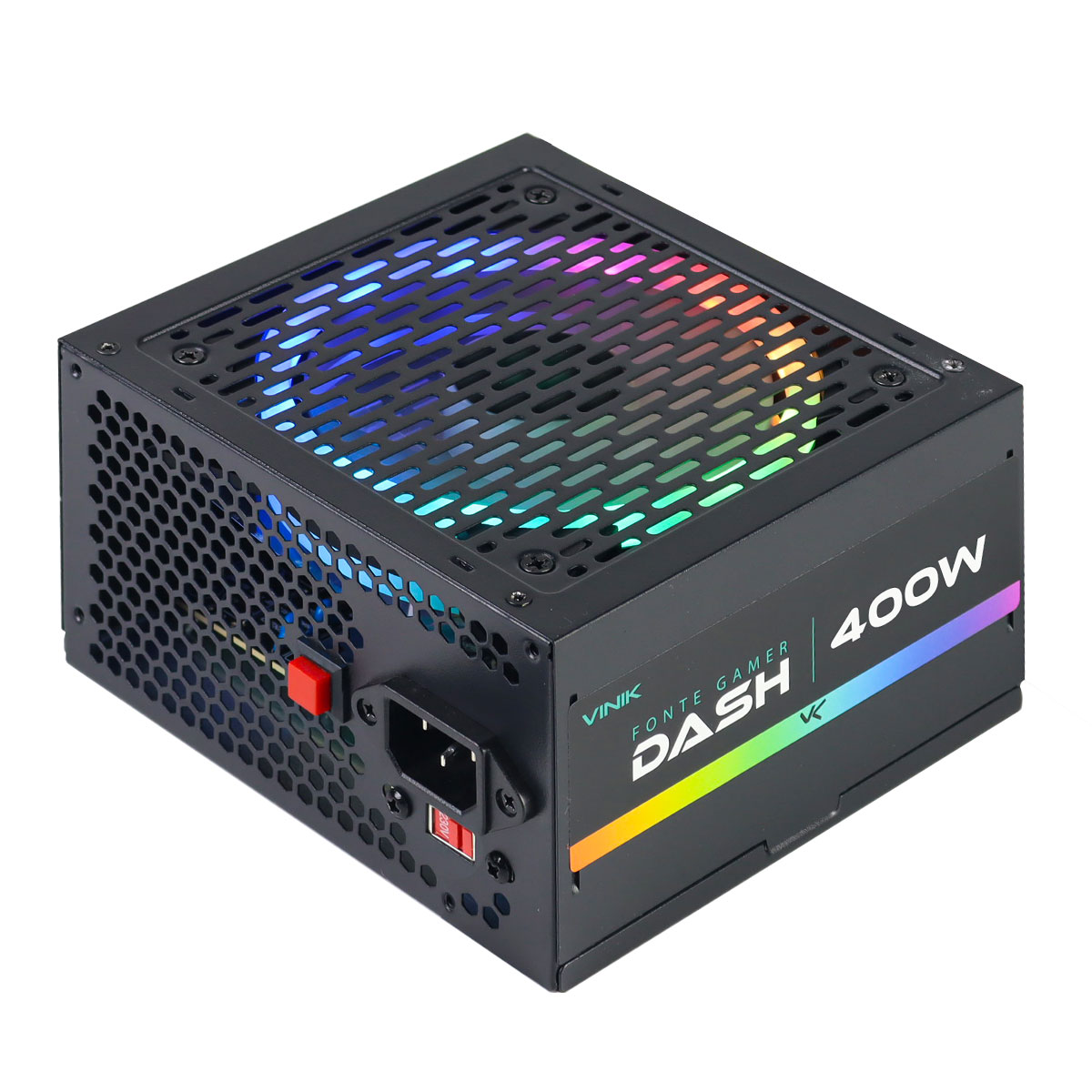 Fonte Gamer Dash 400w Preto Com Fan Led R...